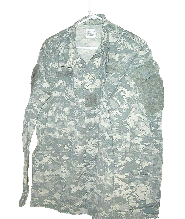 Army Combat Shirt Medium Long ACU Coat Digital Camo Paintball Prepper Survival
