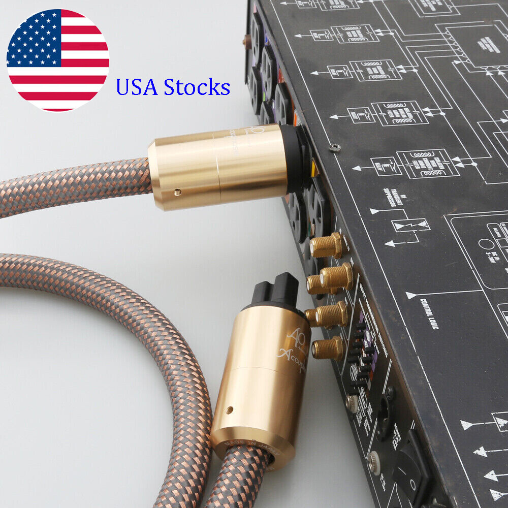 Accuphase OFC Copper US Audio Power Cable Audiophile HiFi AMP Speaker Power Cord