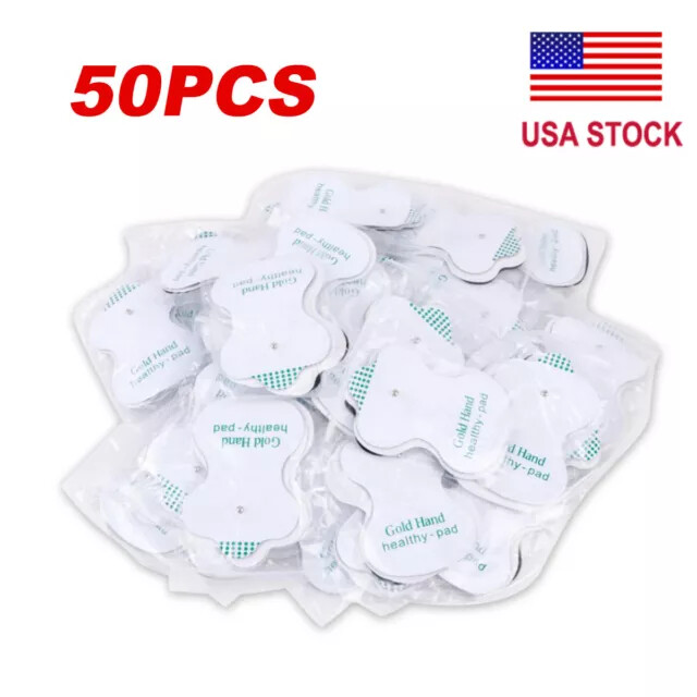 50pcs  Snap-On Electrodes for TENS Units & Pulse Massage Devices 50x70