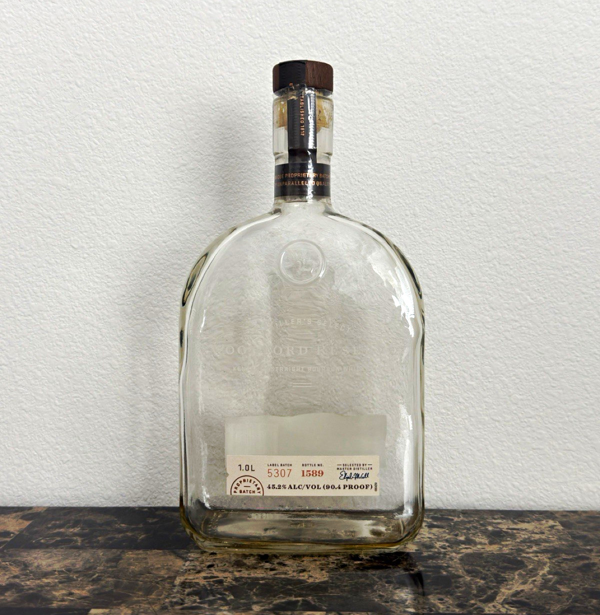 Woodford Reserve 1L empty bottle