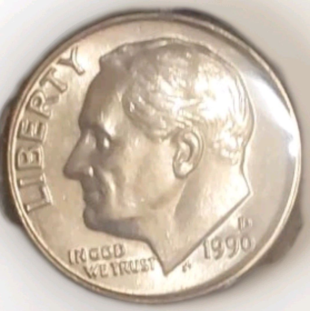 1990-D Mint State Roosevelt Dime 10C Brilliant Uncirculated Free Post Tracking
