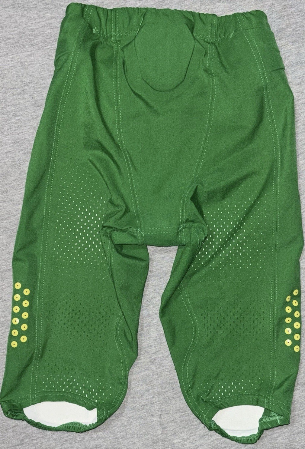 2021 OREGON DUCKS PE GAME WORN Apple Green & Yellow Nike Football Pants W/Pads