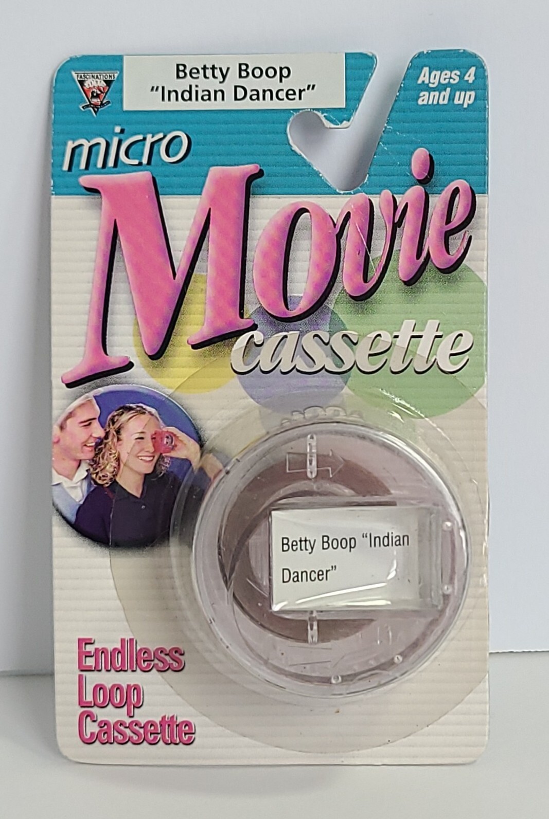 NOS Vtg 2001 Endless Loop Micro Movie Cassette Betty Boop in Indian Dance
