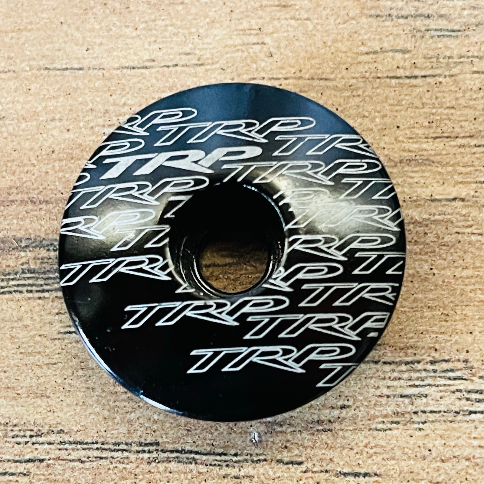 TRP 1 1/8 Threadless Headset Top Cap Black Aluminum Black