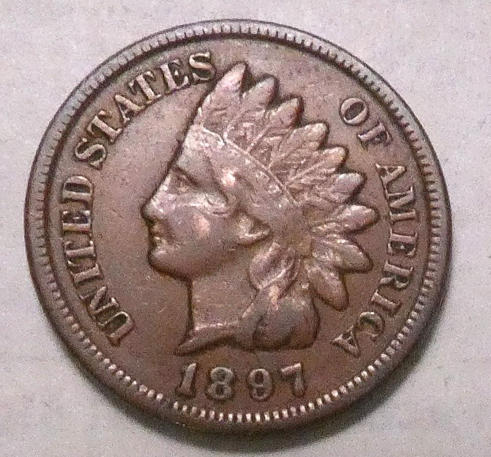 1897 Indian Head Cent Penny - IHC