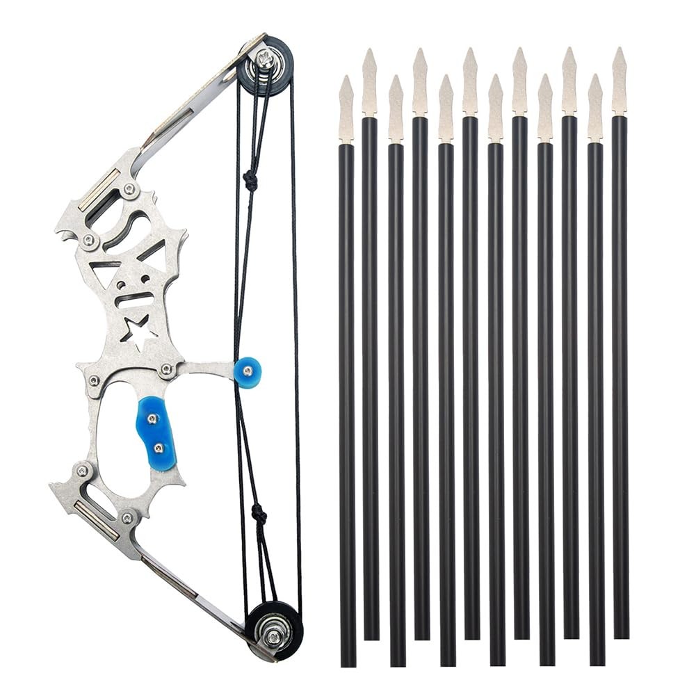 5.9" Compound Bow and Arrow Set, Mini Archery Bow Set with 12 Arrows, Left an...