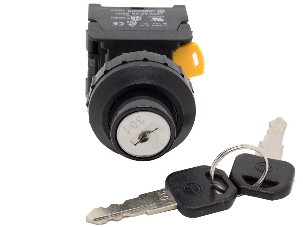 KS-302 ATI 30mm KEY Selector Switch Maintained 1NC 1NO 2 Positions