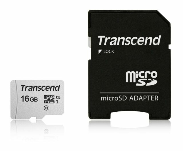 Transcend Micro SDHC 16GB Class 10 Memory + Adapter for Tablets Android Phone