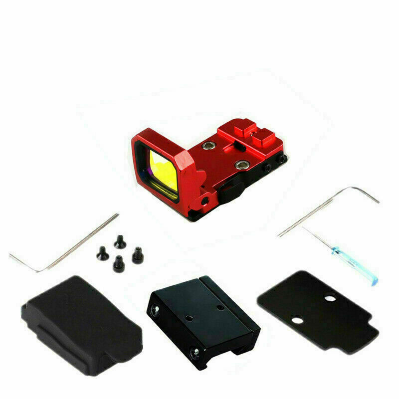 Tactical Mini Folding Flip Up Red Dot Reflex Sight RMR Scope Mount Holographic