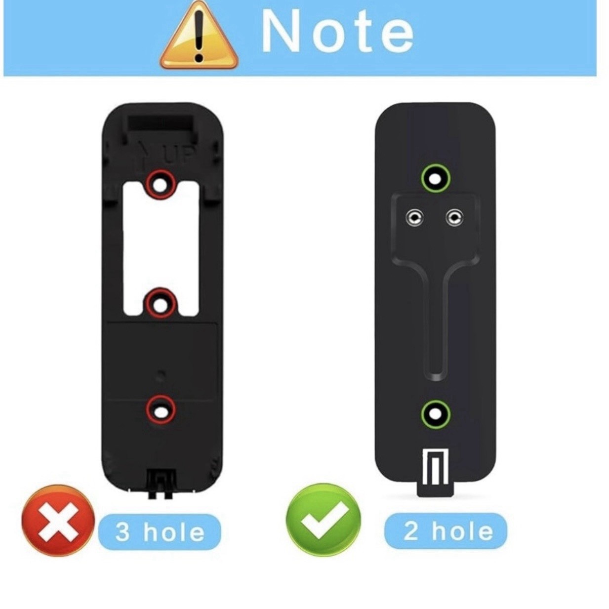 Black Metal Replacement Backplate for Blink Doorbell Mount 2pack