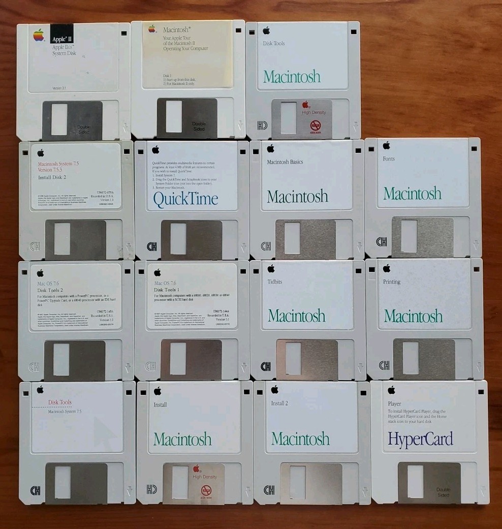 Vintage Apple Macintosh 3.5" System Disk Lot Of 15
