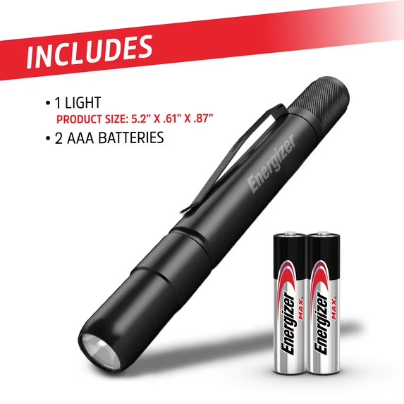 Energizer 115 Lumens LED Pen Light Pocket Flashlight