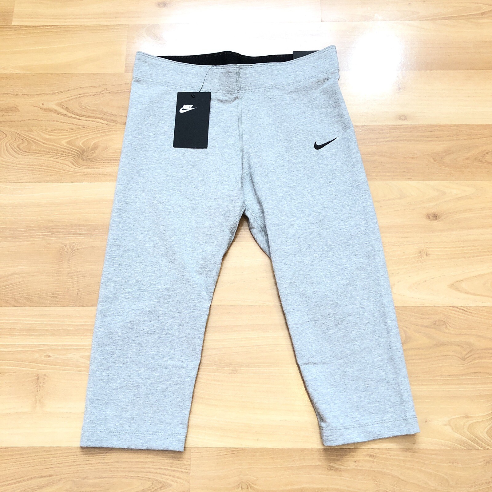 Nike Womens Leg-A-See Knee Length Leggings Size S Grey Heather CJ2659 063