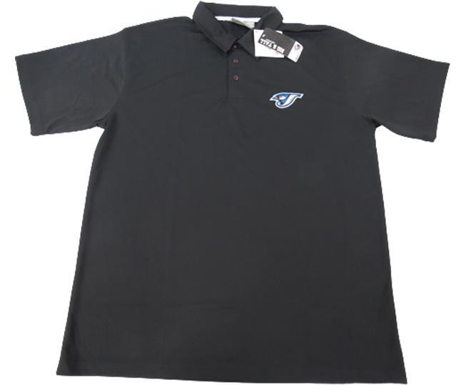 Toronto Blue Jays Mens Sizes XL-2XL-3XL-5XL-6XL-Tall Majestic Black Polo Shirt