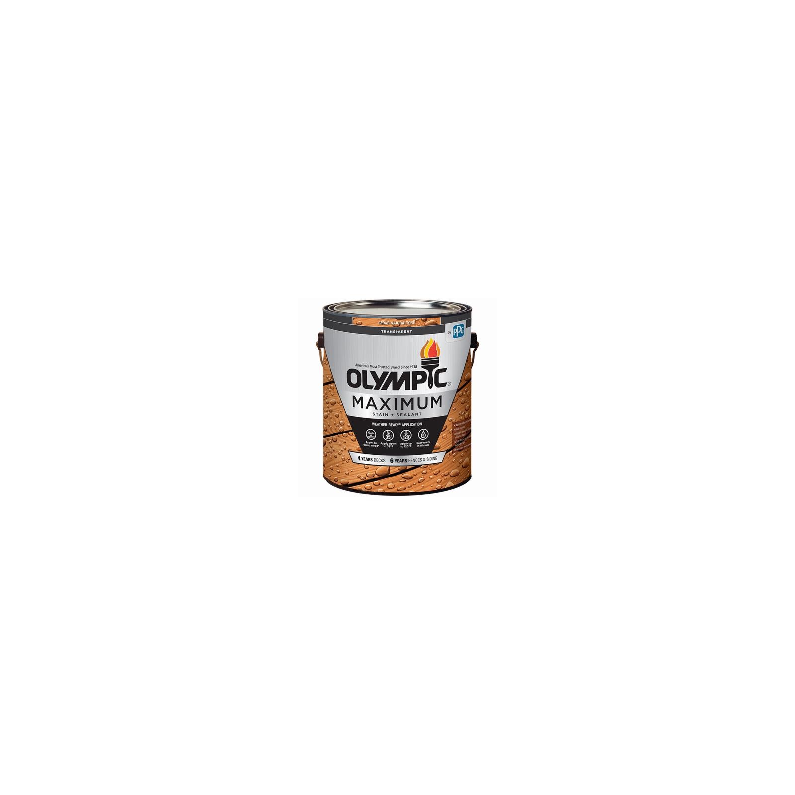 Olympic 56503A/01 Maximum Stain & Sealant in One, Transparen, Cedar Natural