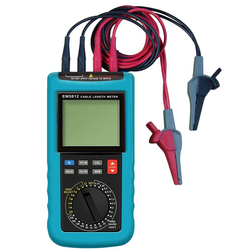 Allsun Digital Electric Cable Resistance Tester Cable Wire Length Meter Ohm Resi