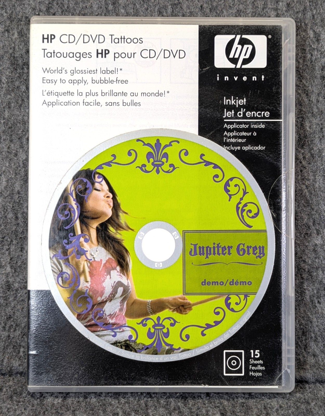 HP Invent Cd / Dvd Tattoos Jupiter Grey DEMO (CD & DVD, 2006) New Sealed