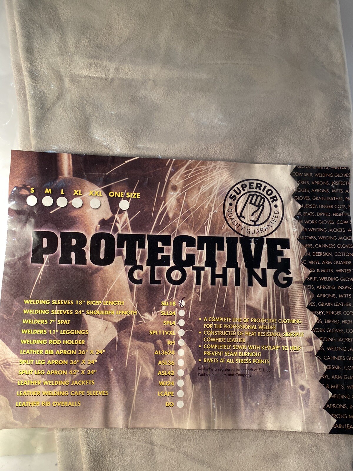 Leather welding Sleeves BOC 18" Bicep length