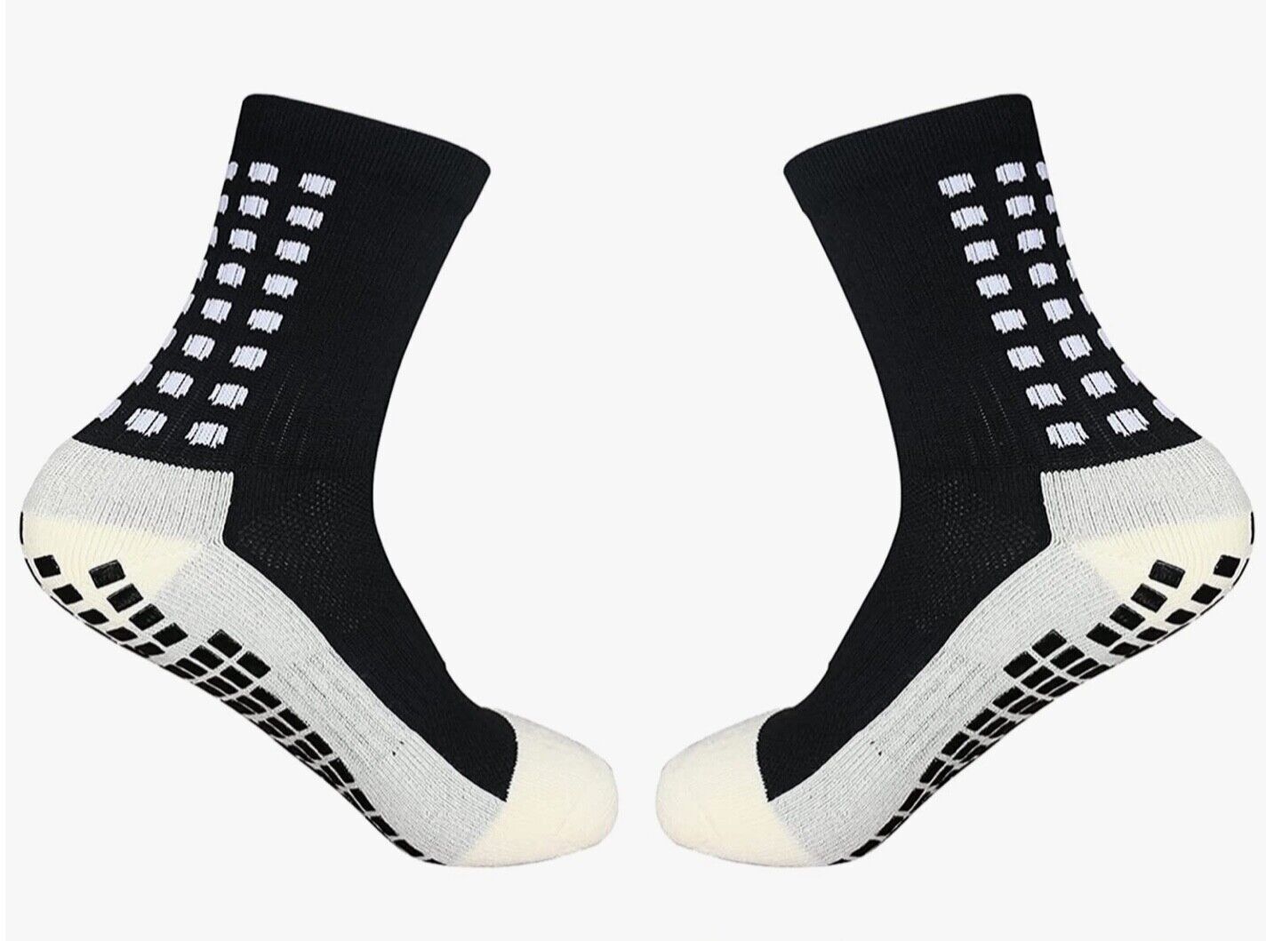 3 Pair Sport Socks Anti Slip W/ Grip Soccer Men Football Basketball Sock Premium