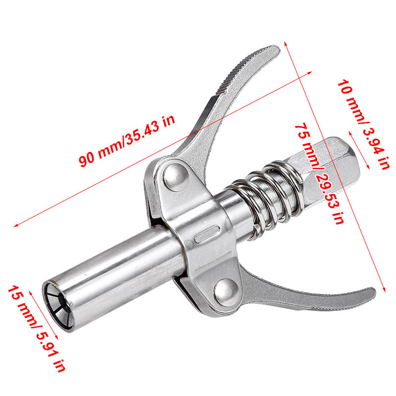 Grease Gun Coupler Double Handle High Pressure Quick Release Lock Oil Nozzles