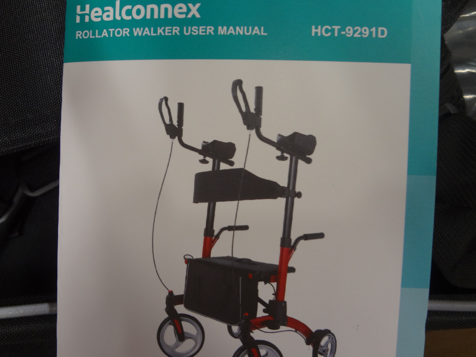 Healconnex Rollator Walker  HCT-9291D - Black/Red
