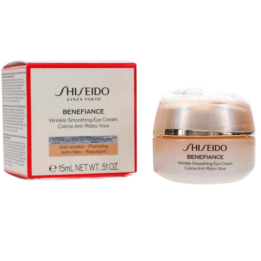 Shiseido Benefiance Eye Cream 15ml Wrinkle Smoothing Anti Aging New Sealed
