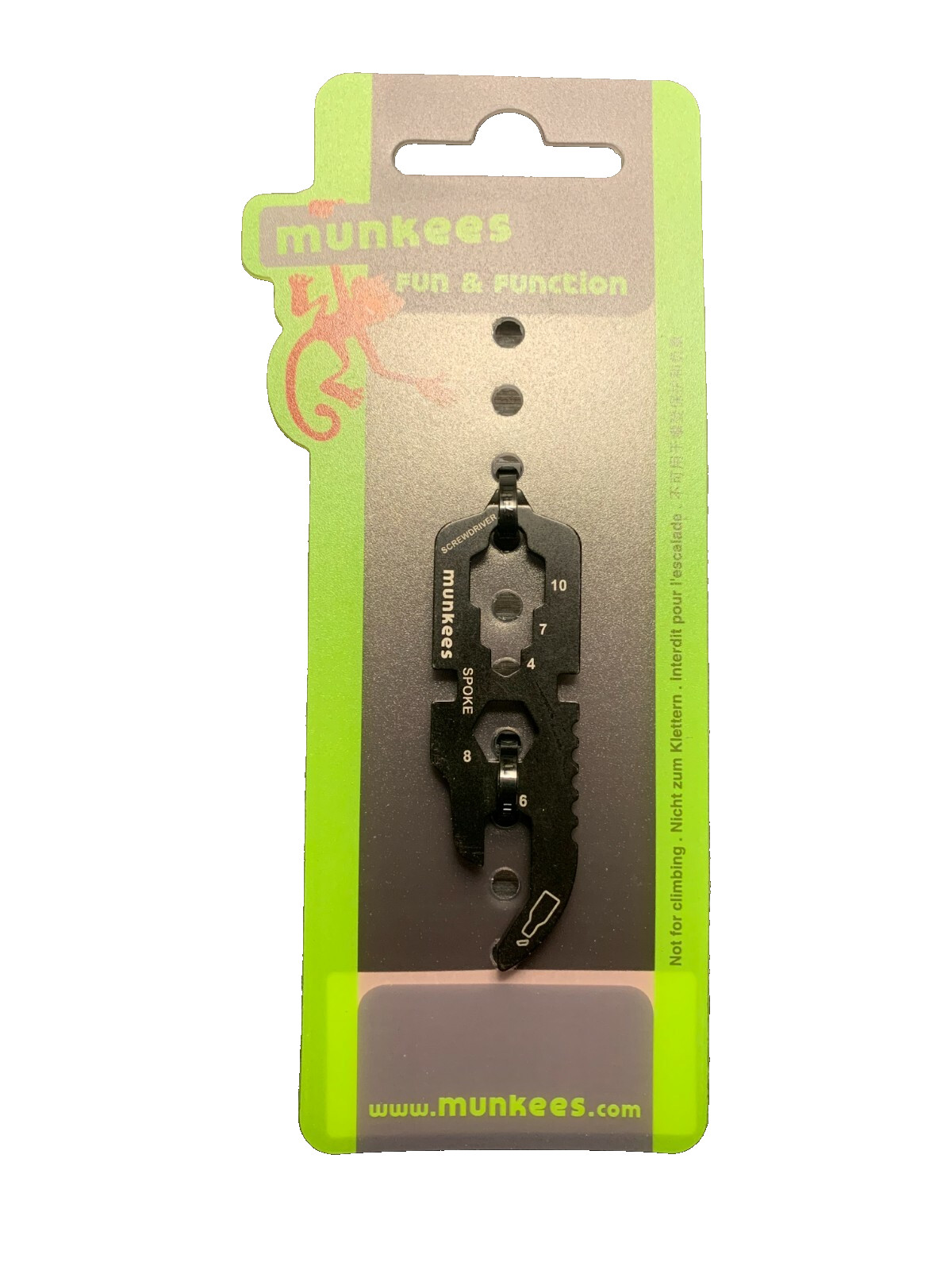 Munkees 9-function Stainless Steel Card Multi-tool - EDC - Keyring - 2531