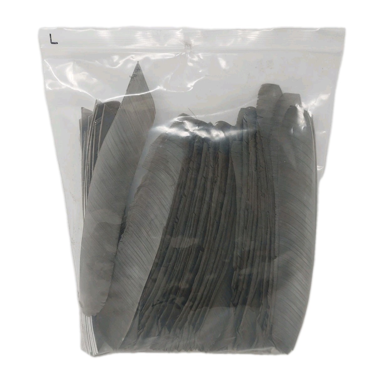 100 Pack Archery Arrow Feathers FULL LENGTH 10.5" Left Wing: Gray