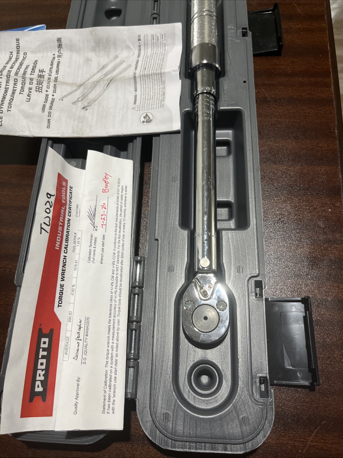 Proto 3/8 Drive 200-1000 Lb. Adjustable Torque Wrench