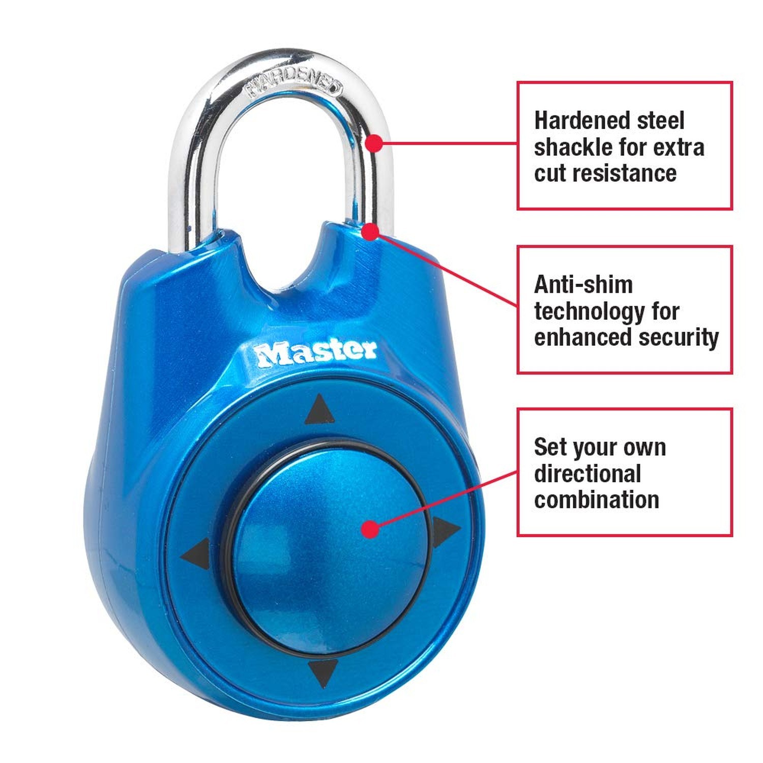 Master Lock Directional Combination Lock, Set Your Own Directional Lock, Comb...