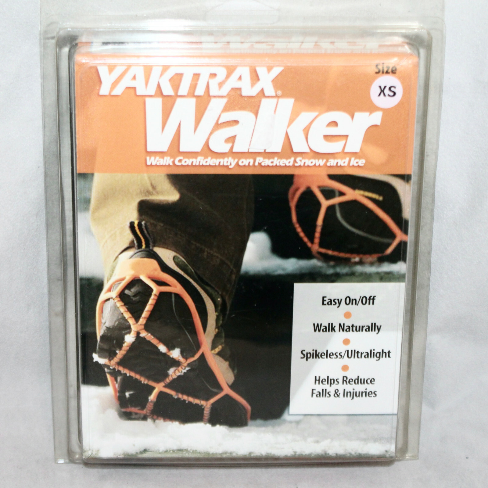 New YAKTRAX WALKER Spikeless Ultralight Overshoe Traction Device Sz XS Black