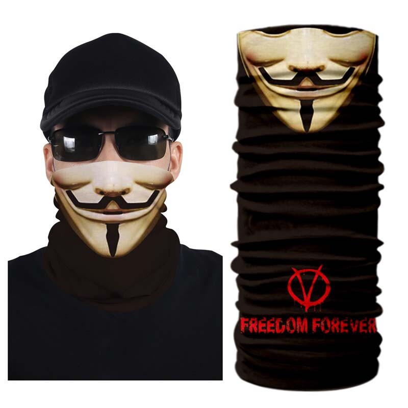 UV Protection Skull Clown Joker Balaclava Neck Gaiter Scarf Breathable Face Mask