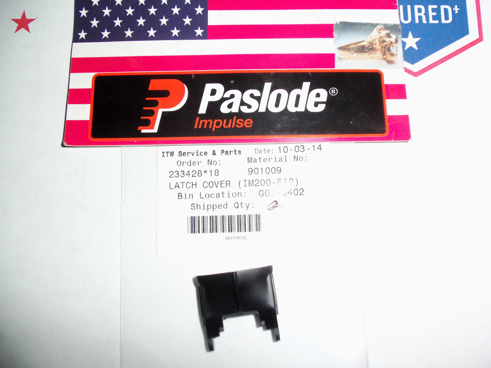 "NEW" Paslode  Part # 901009  Latch Cover Quick Clear
