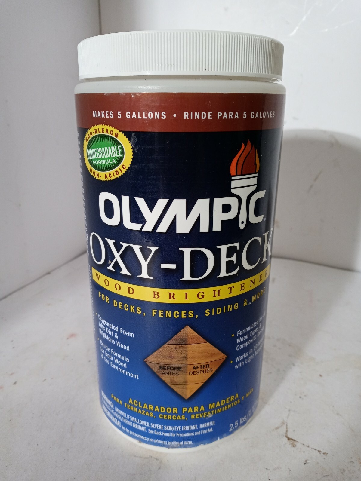 2.5 Pounds Oxy Deck Fences, Siding And More Wood Brightener,  Deck Cleaner, Nos!