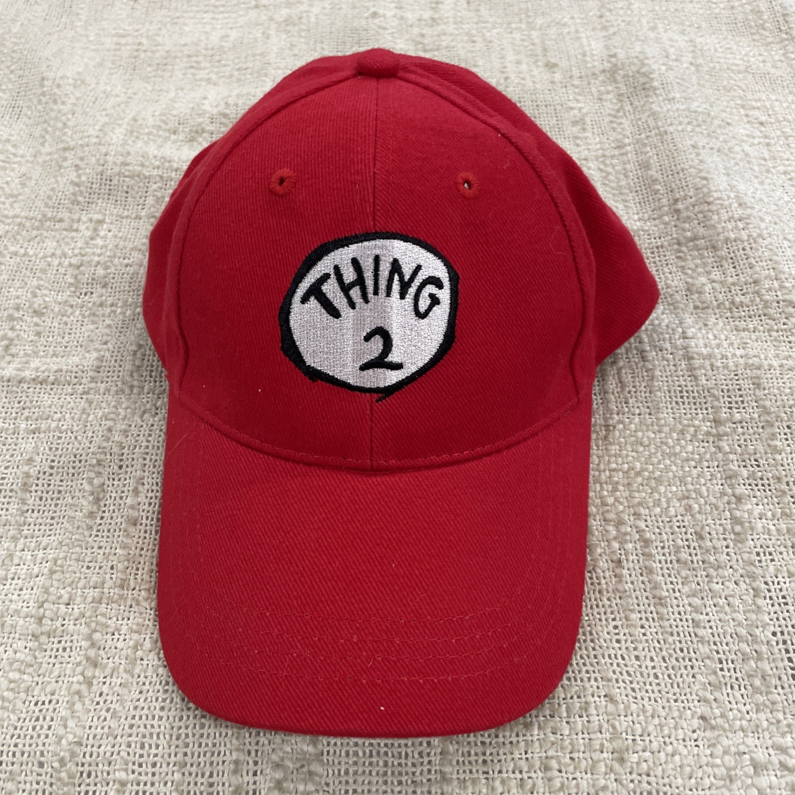 Universal Studios Dr. Seuss Thing 2 Red Embroidered Kids Adjustable Cap Hat