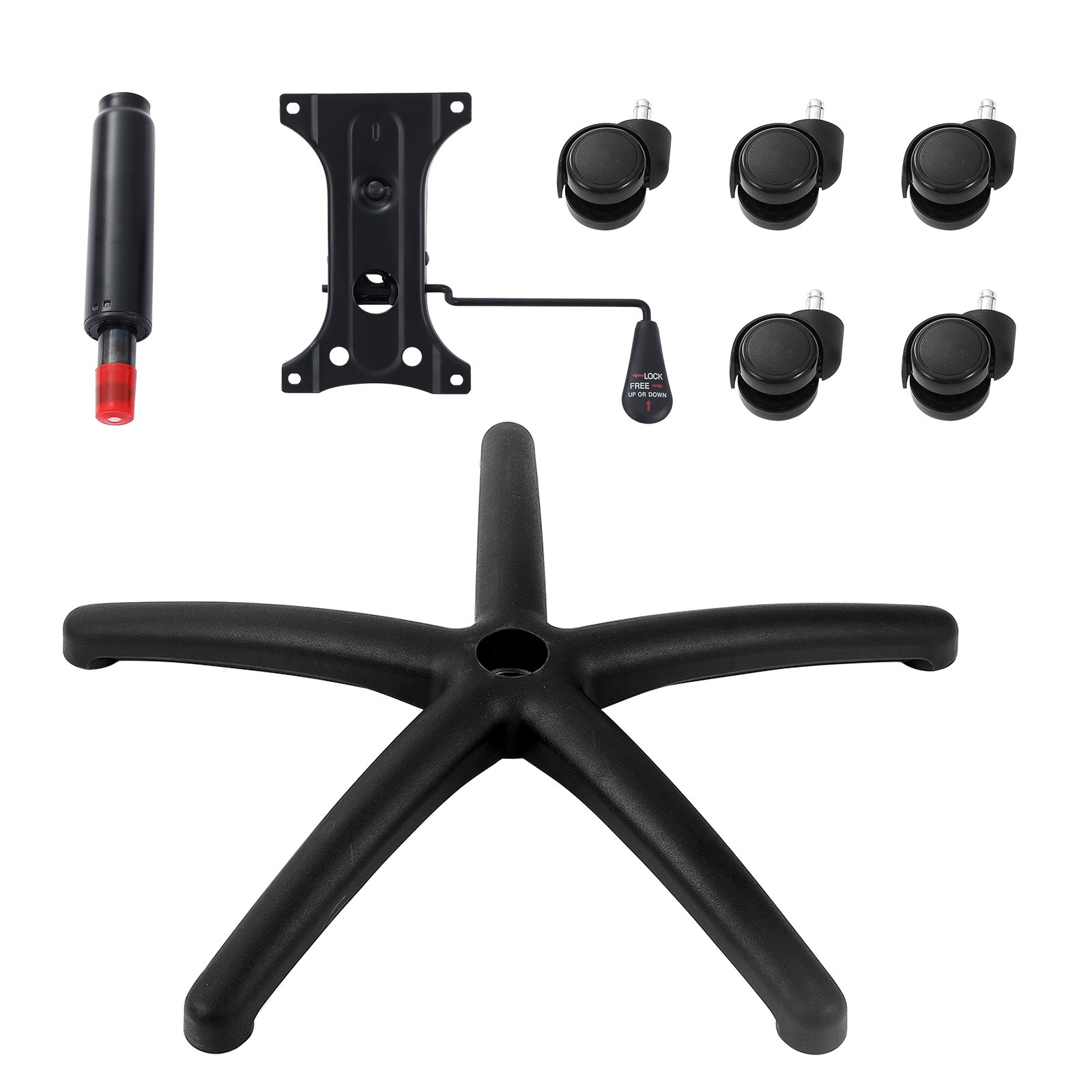 VEVOR Office Chair Base Replacement 28" Swivel Chair Base 2500 lbs 4" Stroke