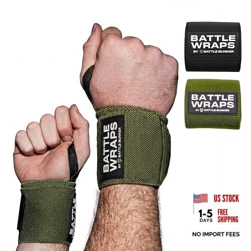 Wraps Wrist Wraps- Premium Gym Wrist Straps for Maximum Pack of 1 OD Green