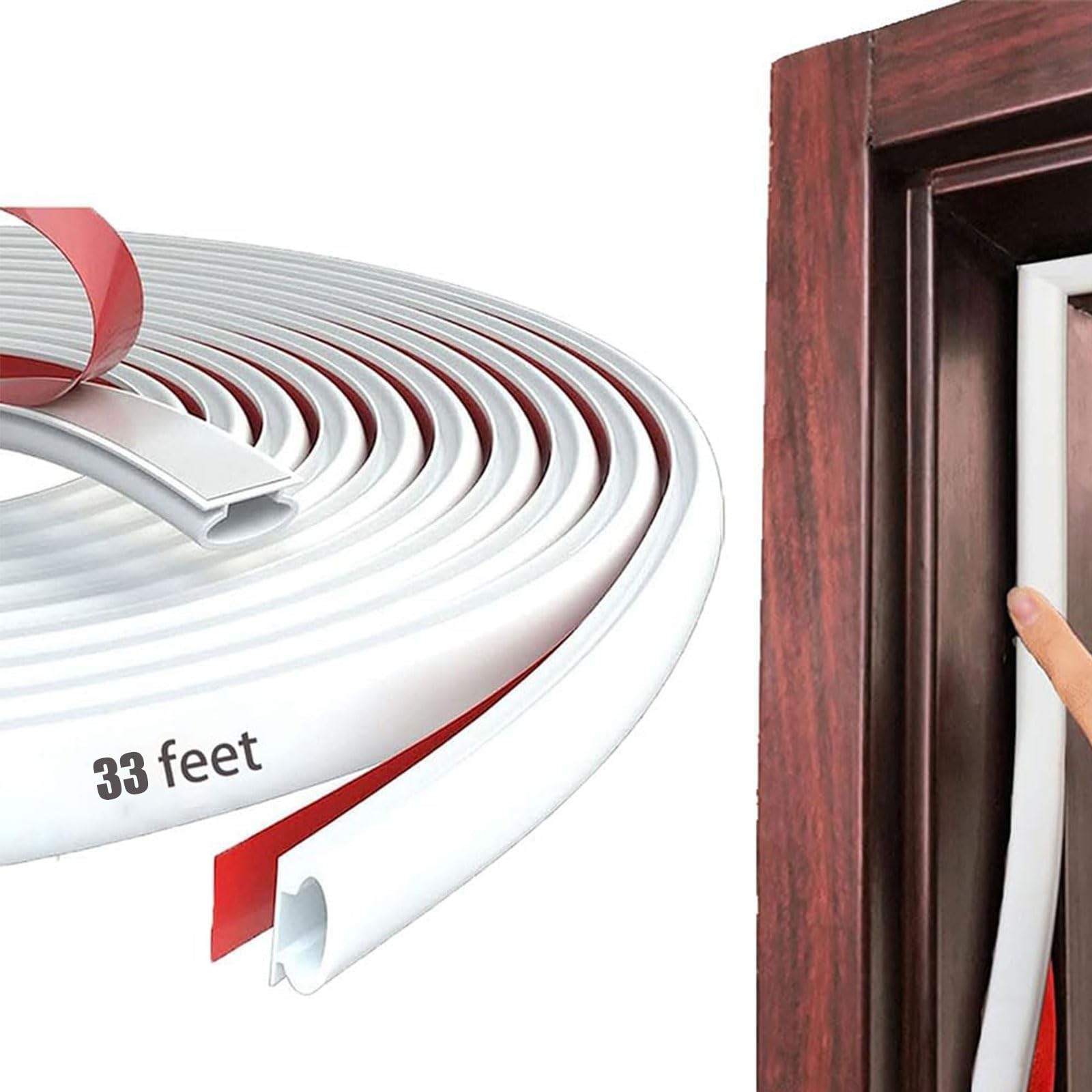 White Rubber Weather Stripping Door Seal Strip, D Shape Door Weather Seal Str...