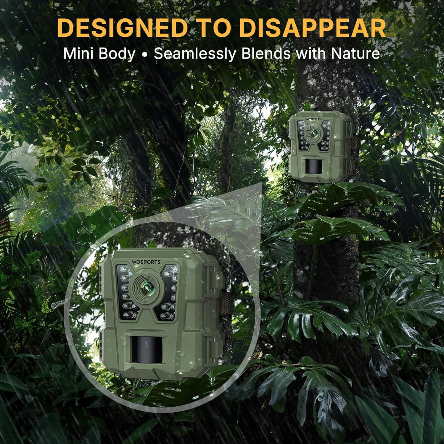 Mini Trail Camera 24MP 1080P HD Game Camera with Night Vision Motion Activate...