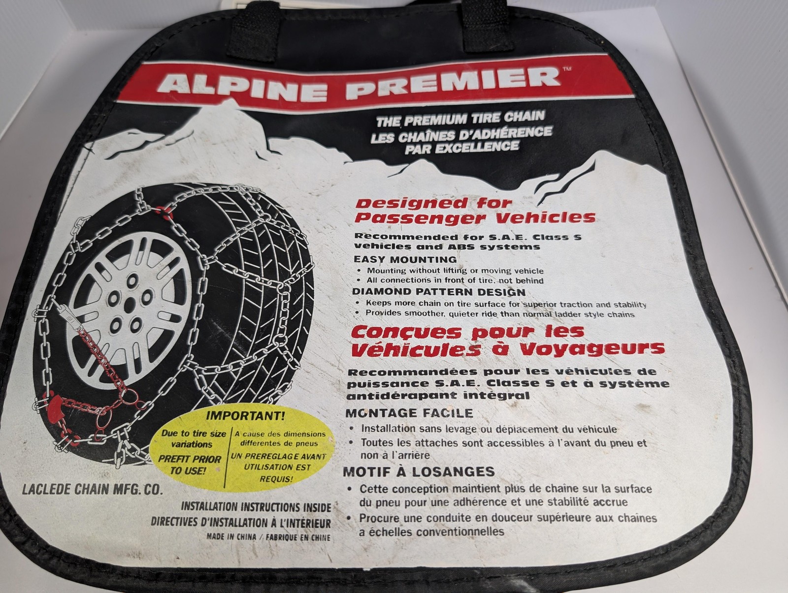 Alpine Premier Laclede 1553 Snow Chains Passenger Vehicles P225/70R15 235/60R16