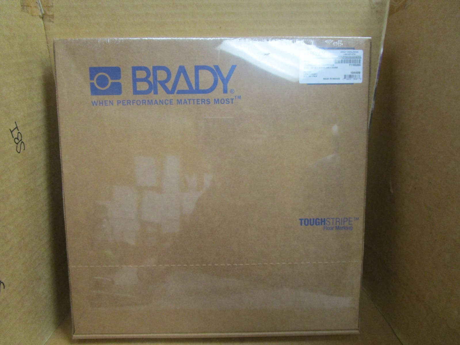 Brady Yellow Toughstripe Footprints 104409 3.5" W 10" H 88.9mm x 254mm Lot of 10