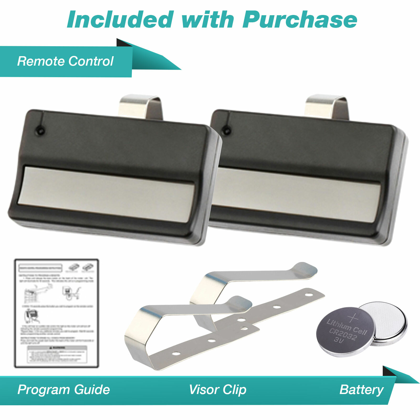 2 For 81LM 82LM 83LM 84LM 850 856CB Car Visor Garage Door Opener Remote Control