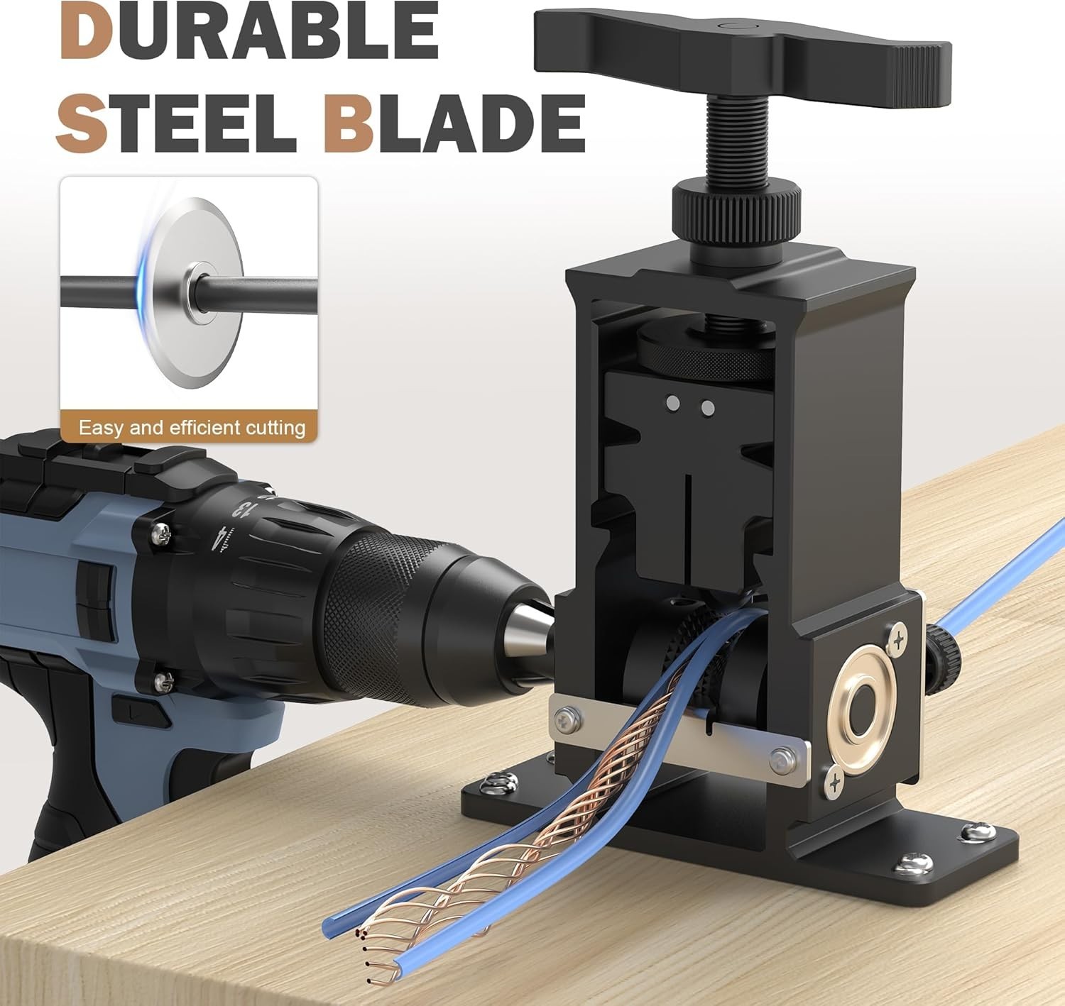 Adjustable Wire Stripper Machine, Upgraded – Drill-Powered Automatic Stripper