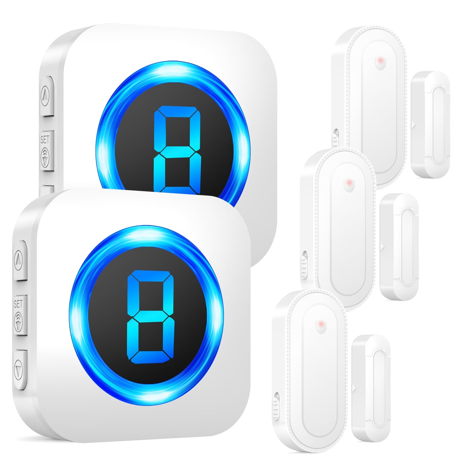 Wireless Door Sensor Chime, Waterproof Door Open Alert with 1000Ft Range, 55 ...