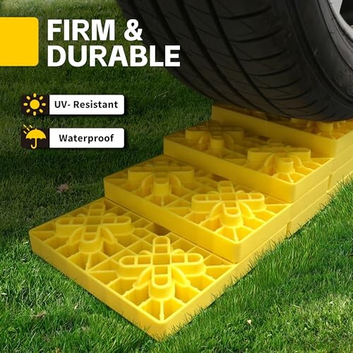 50955 High Visibility RV Leveling Blocks With Interlocking 8.5" x 8.5" x 1"