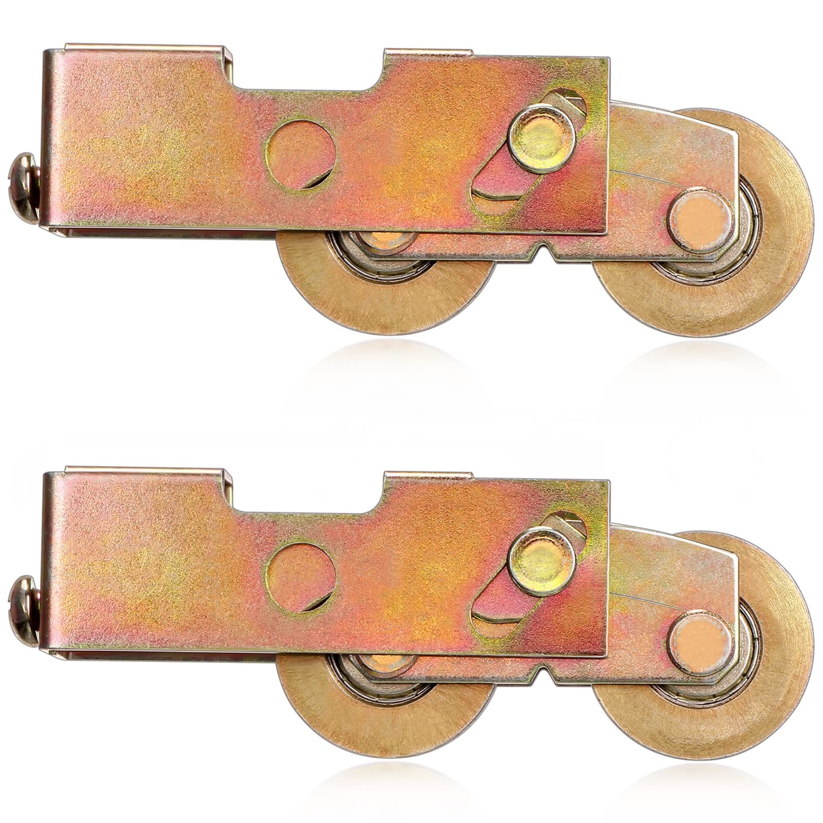 Moxweyeni 2 Pack Sliding Door Rollers Replacement - Tandem Roller Bronze