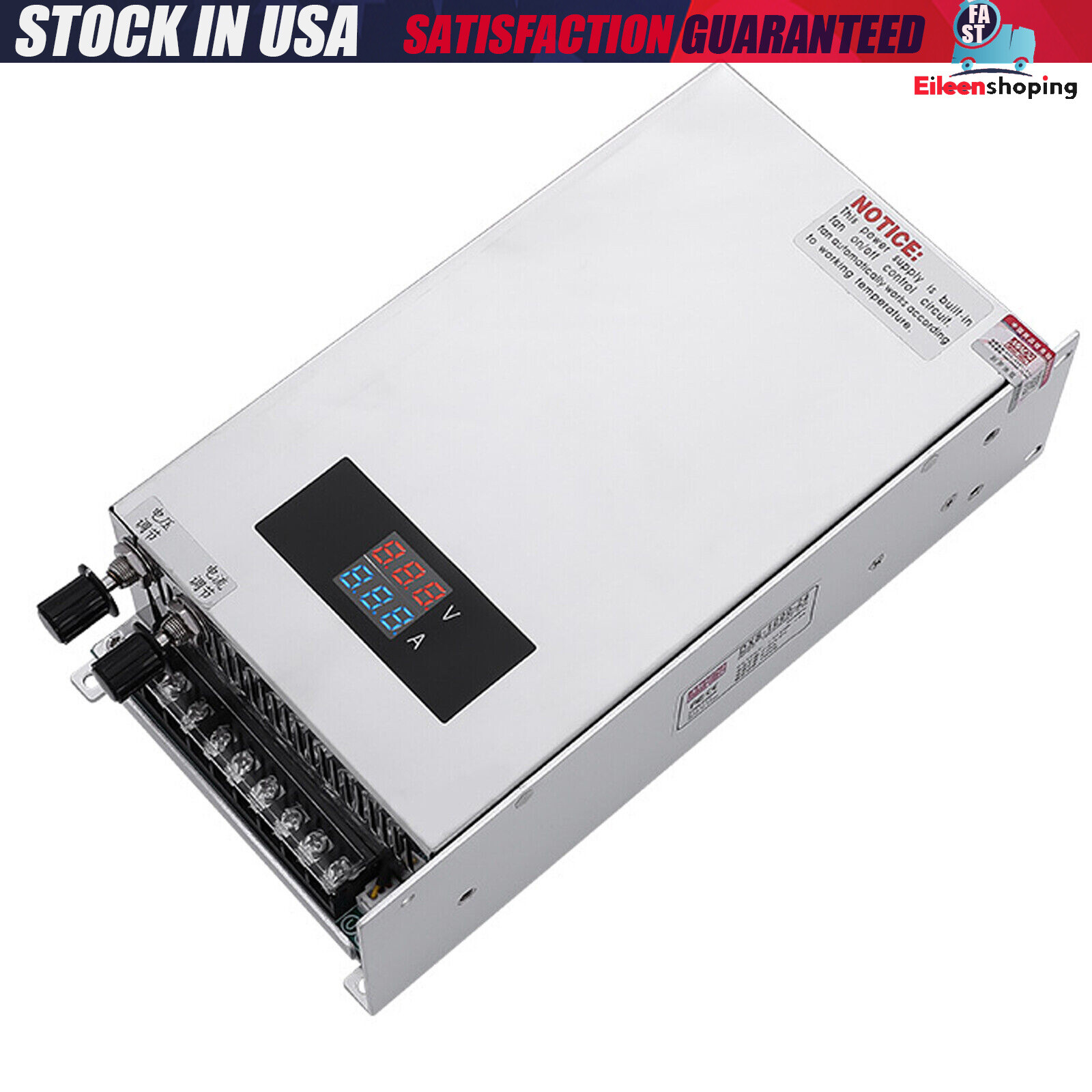 Adjustable Switching Power Supply AC 0-48V DC 1000W 48V 20A Voltage & Current