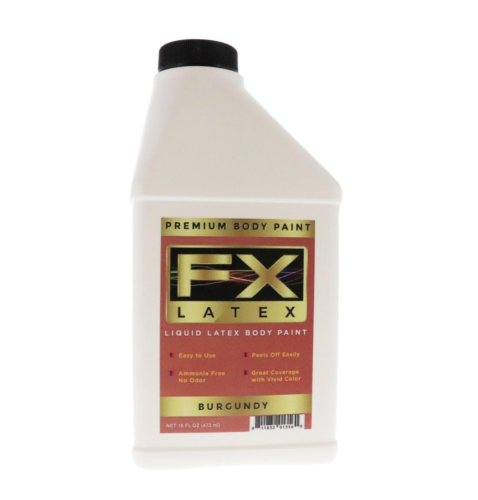 FX Latex - Burgundy - 16 oz - Face and Body Paint, Ideal for Halloween, Cosplay