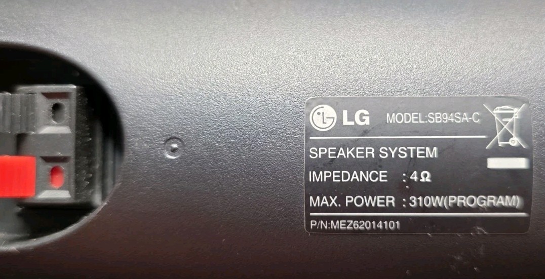 LG speakers SB94SA-S & C Satellite Surround Sound System