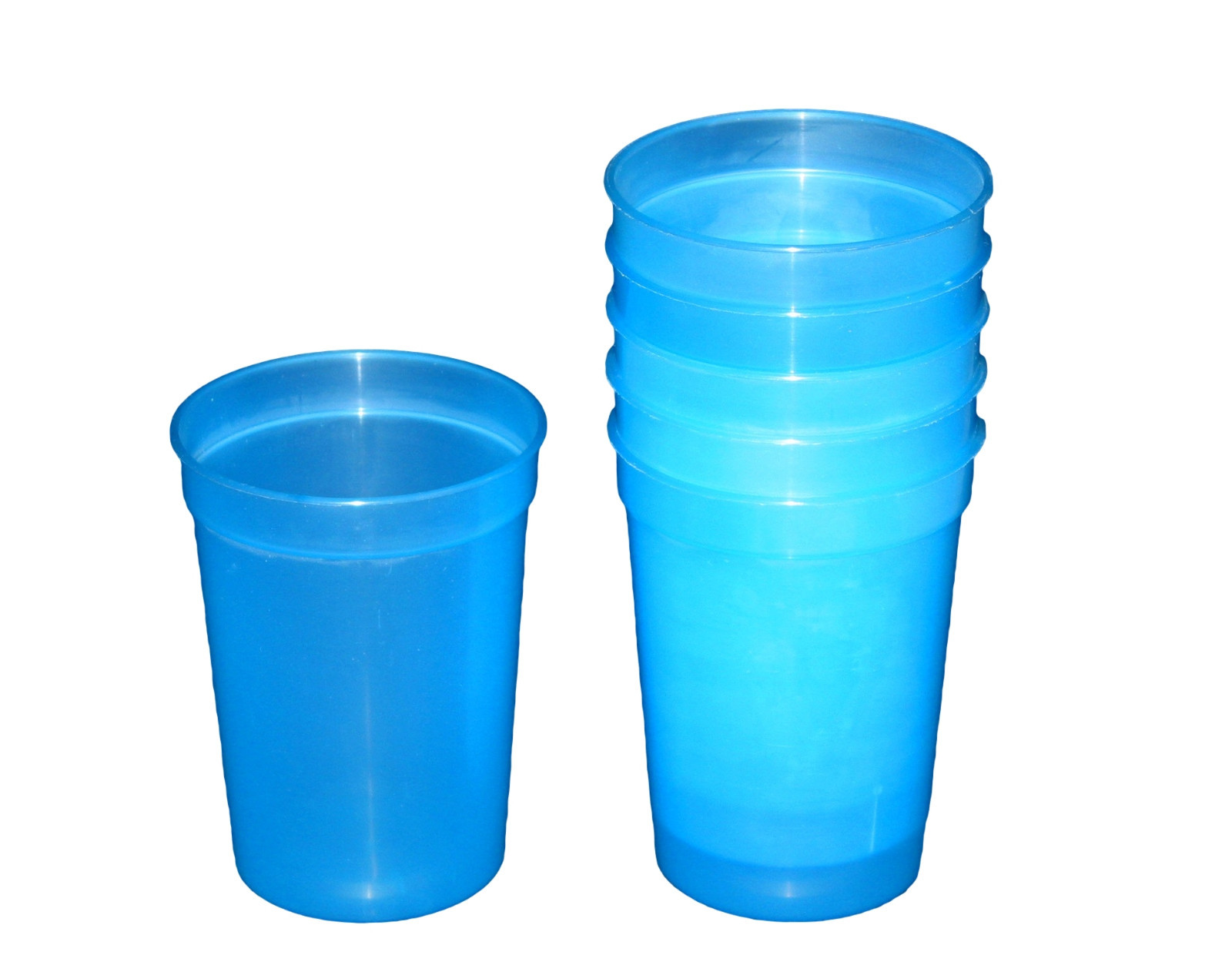 Small Drinking Glasses, 12 Ounce, Pack 12, Translucent Blue, Mfg USA, Lead Free